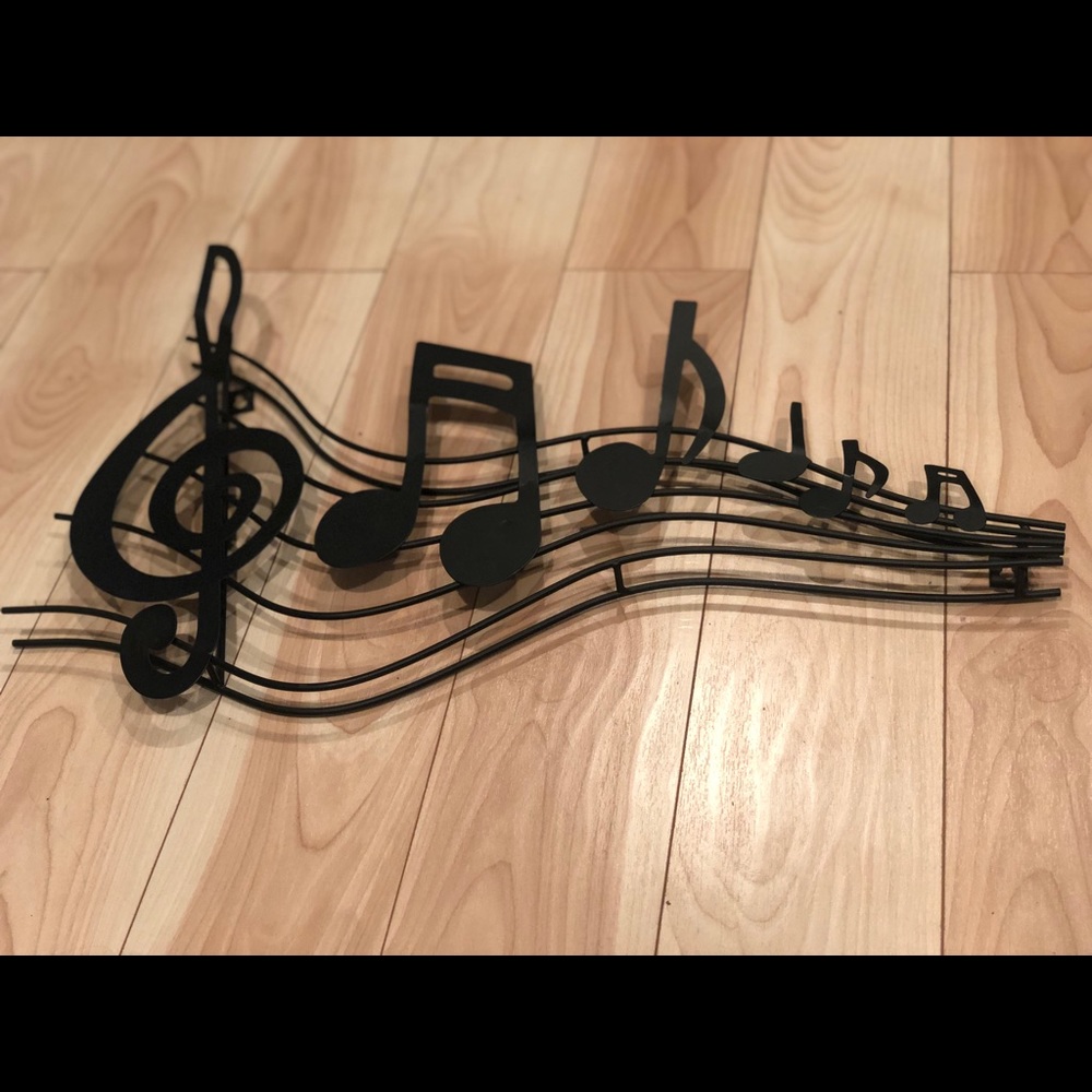 Wall Art: Music Notes: black metal